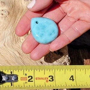 SEND OFFER 🔥 Larimar Dominican Republic Pendant Large 20grams